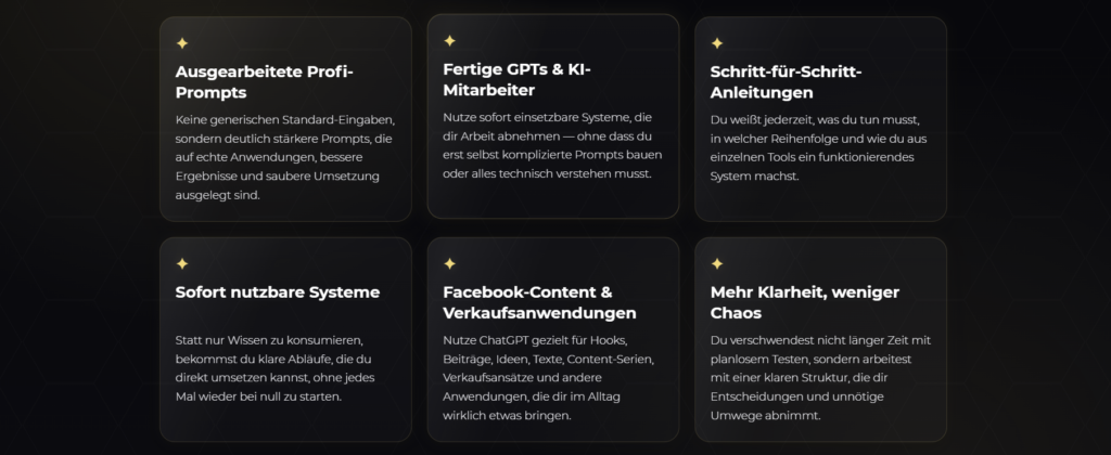 Inhalt der ChatGPT Befehls-Bibel