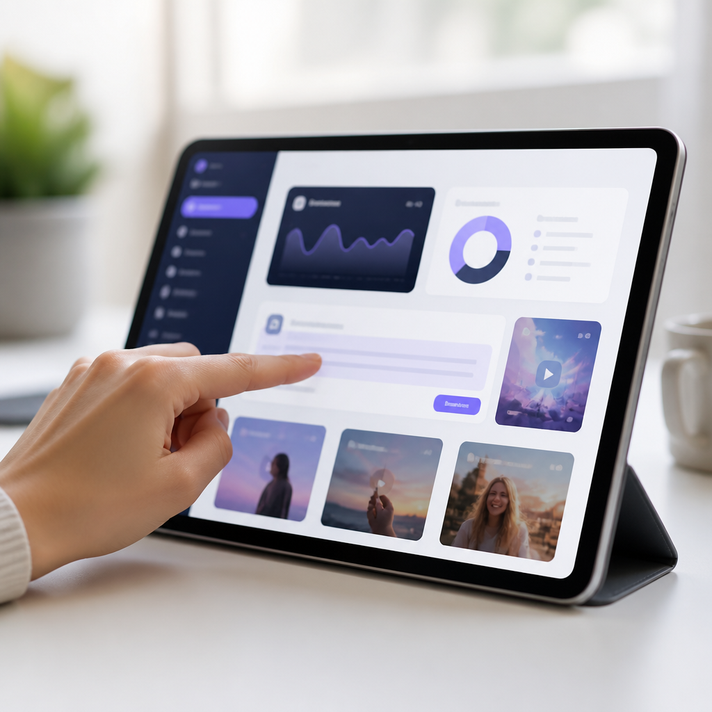 TikFluencer: Jemand der Grade eine AI-Avatar Videos analysiert.